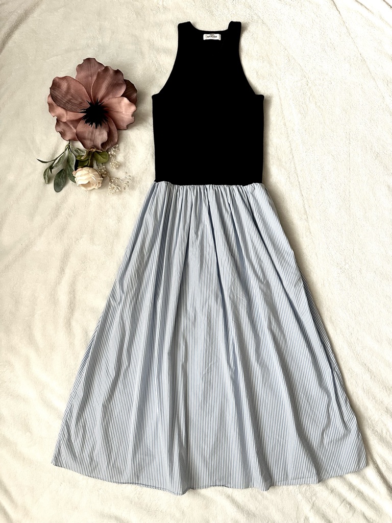 Naadam Cotton Cashmere Mixed Media Maxi Dress Small
